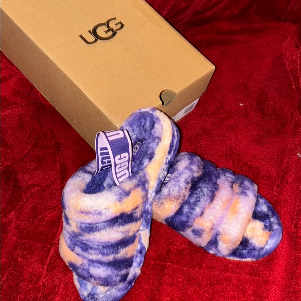 UGG Multicolor Fluffy Slippers